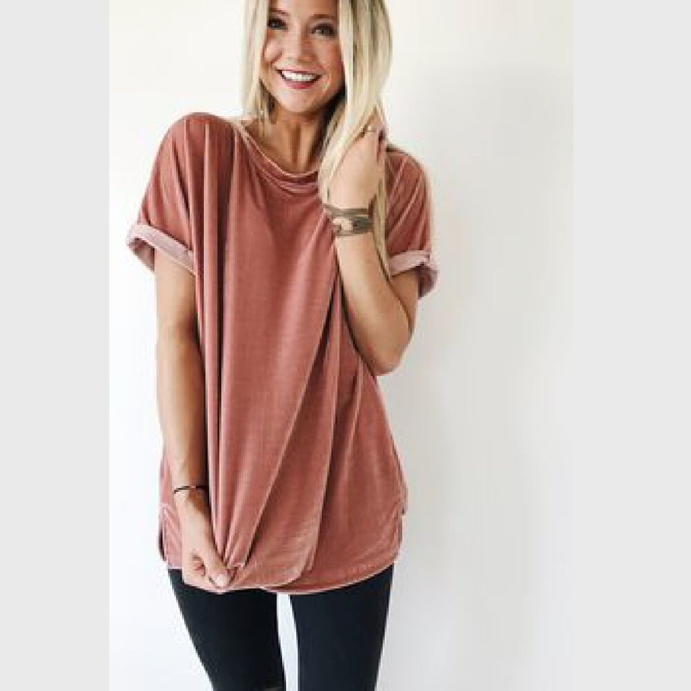 Wishlist Velvet Mauve Top, Size L